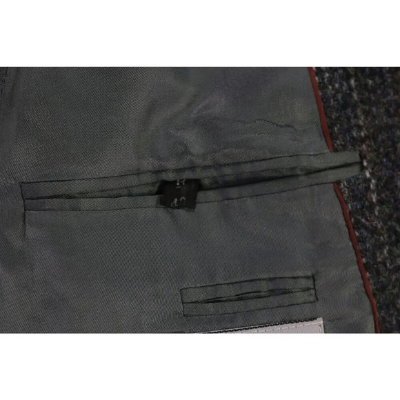Harris Tweed JG Hook Vintage Blue/Gray Striped Heavy Scottish Wool Blazer 40R - Picture 9 of 9